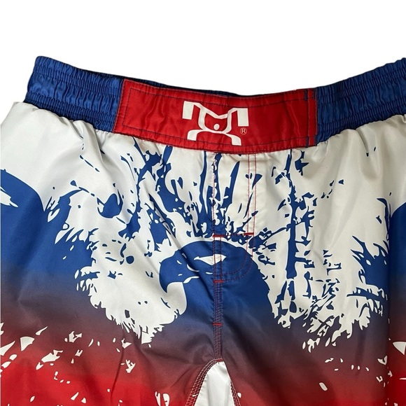 MyHOUSE SPORTSGEAR MMA Shorts USA Red White Blue Men’s Large - Picture 2 of 6